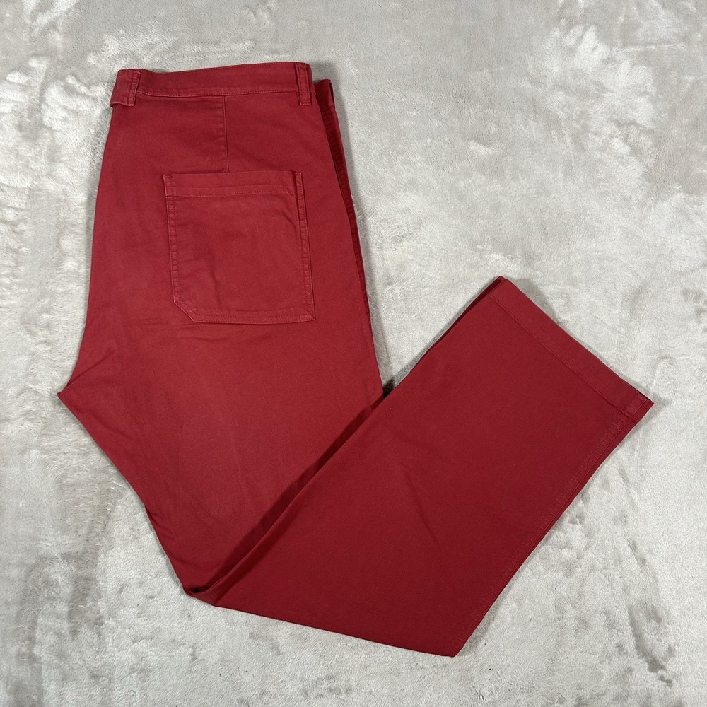 Barena Venezia Velier Pants Mens 38x31 Red Adjustable Waist Stretch Italy Chino